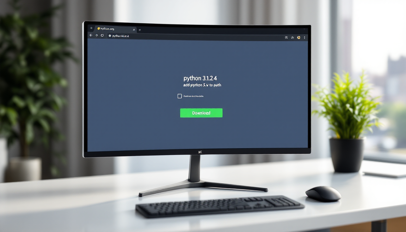 Windows에서 파이썬 공식 홈페이지 python.org의 설치 파일 다운로드 페이지를 보여주는 컴퓨터 화면