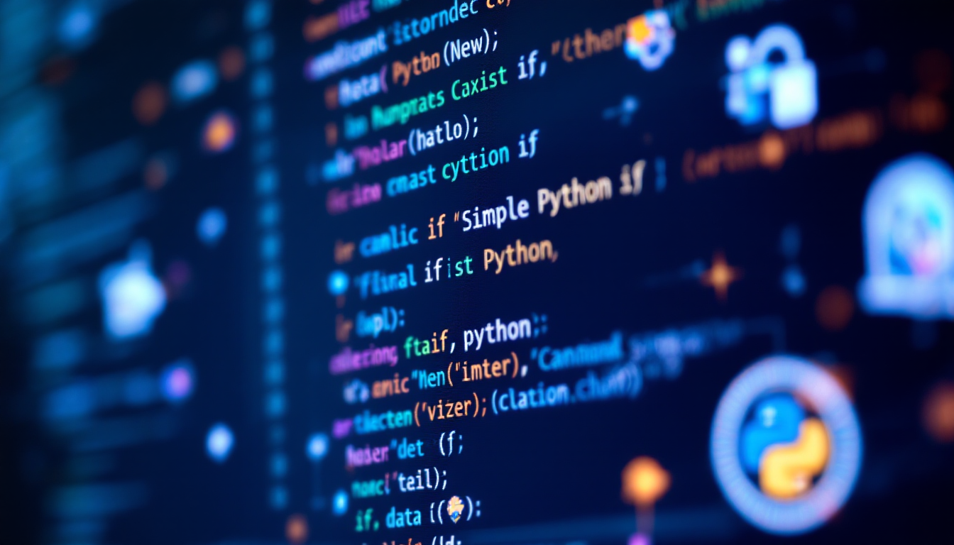 비전공자도 쉽게 이해할 수 있는 파이썬의 간결한 문법과 다양한 활용 분야를 보여주는 코드 화면