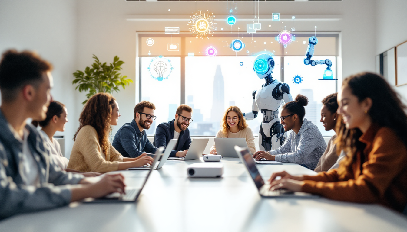 비전공자를 포함한 다양한 초보자들이 최신 기술 요소들과 함께 파이썬 프로그래밍을 배우는 모습