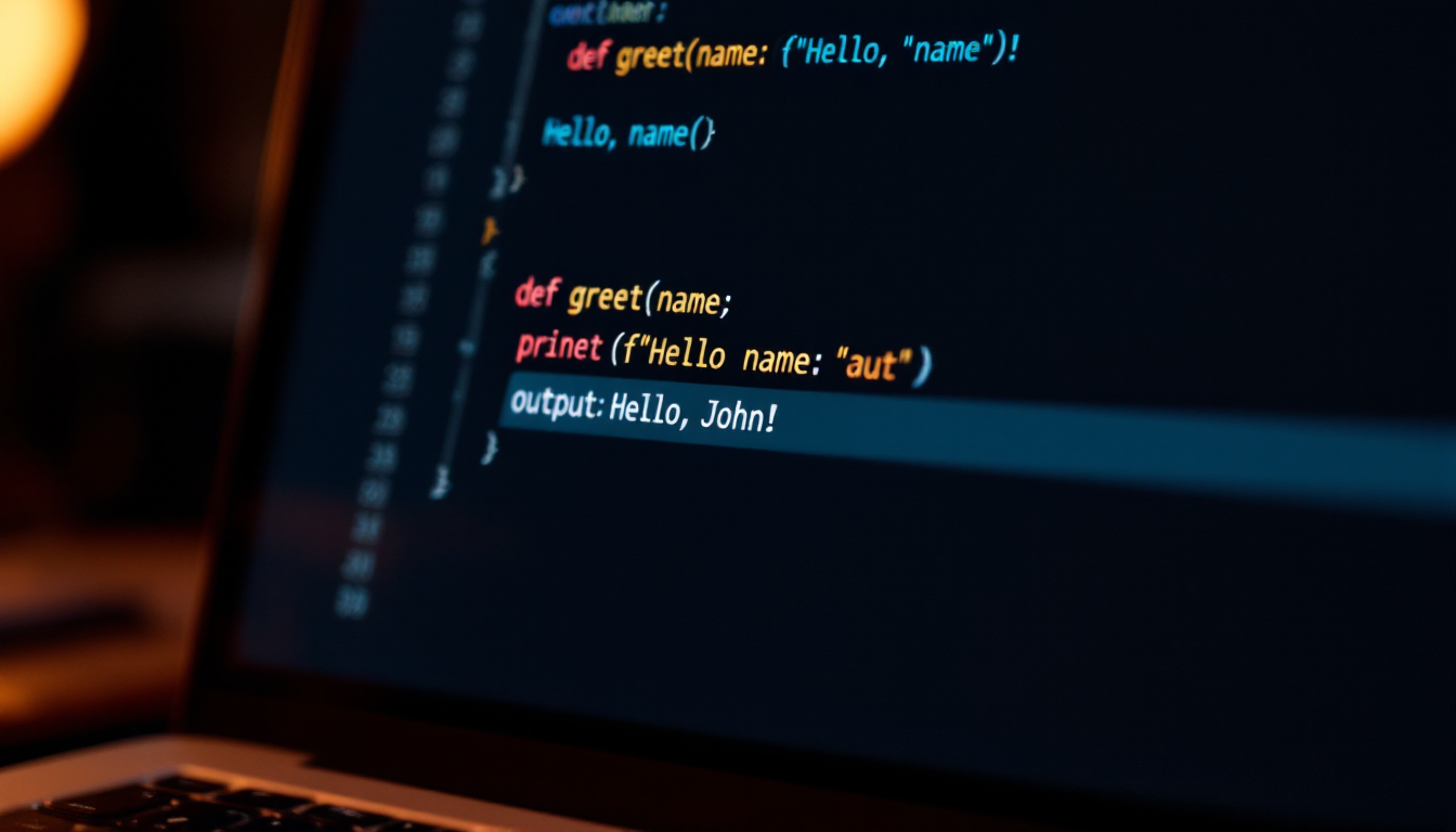 파이썬 함수 정의와 호출, 사용자 입력 처리 코드가 보이는 화면